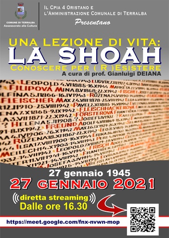 "UNA LEZIONE DI VITA: LA SHOAH, CONOSCERE PER (R) ESISTERE"
