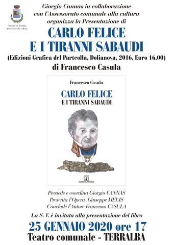 Presentazione del libro "CARLO FELICE E I TIRANNI SABAUDI"