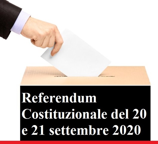 Referendum Costituzionale del 20 e 21 settembre 2020 – Risultati dello scrutinio 