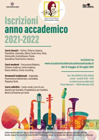 SCUOLA CIVICA DI MUSICA ANNO ACCADEMICO 2021-2022